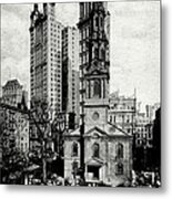 1900 St. Paul's Chapel New York City Metal Print