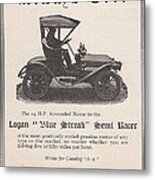 1905 Logan Automobile Poster Metal Print