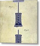 1913 Cork Extractor Patent Drawing 2 Tone Metal Print
