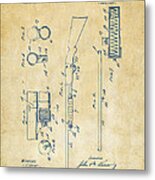 1915 Ithaca Shotgun Patent Vintage Metal Print
