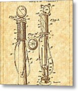 1930 Classic Gas Pump Patent - Automotive - Historical Metal Print