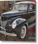 1940 Ford Deluxe Photograph Of Classic Car Painting In Color 319 Metal Print