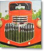 1946 Red Chevy Truck Metal Print