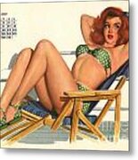 1950's Esquire Pin Up Metal Print