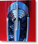 1957 Chevy Belair Hood Rocket Metal Print