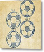 1964 Soccerball Patent Artwork - Vintage Metal Print