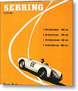1968 Porsche Sebring Florida Poster Metal Print