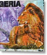 1993 Nigerian Lion Stamp Metal Print