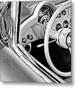 1957 Chevrolet Corvette Steering Wheel Emblem #2 Metal Print