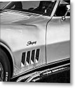 1969 Chevrolet Corvette 427  Bw #2 Metal Print