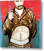 2pac Tupac Shakur - Stylised Drawing Art Poster Metal Print