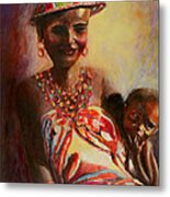 African Mother And Child Metal Print