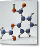 Aspirin Molecule #2 Metal Print