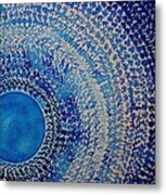 Blue Kachina Original Painting Metal Print