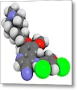 Bosutinib Leukemia Drug Molecule #2 Metal Print