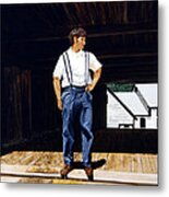 Boy In The Barn Metal Print