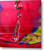 Colorful Water Drop Metal Print