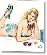Esquire Pin Up Girl #3 Metal Print