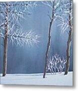 Frosted Forest Metal Print