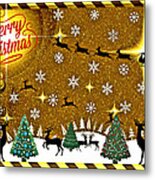 Mod Cards - Reindeer Games - Merry Christmas #2 Metal Print