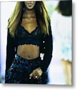 Naomi Campbell On A Runway For Anna Sui #2 Metal Print