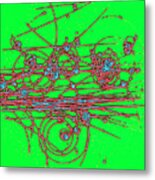 Particle Tracks In Bubble Chamber #2 Metal Print