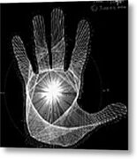 Quantum Hand Through My Eyes Metal Print