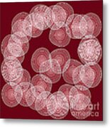 Red Abstract Circles #1 Metal Print