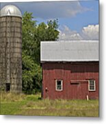 Red Weathered Farm Barn Of New Jersey #3 Metal Print