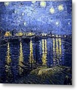 Starry Night Over The Rhone #2 Metal Print