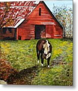 The Old Red Barn Metal Print