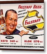 Vintage Falstaff Beer Poster Metal Print
