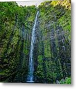 Waimoku Falls On The Road To Hana Maui Hawaii Usa #2 Metal Print