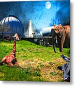 Waiting To Be Abducted By The Visitors At The Chabot Space And Science Center In The Hills Of Oaklan #3 Metal Print