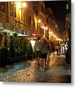 Walking Through Rome At Night #2 Metal Print