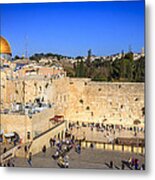 Western Wall And Dome Of The Rock Metal Print
