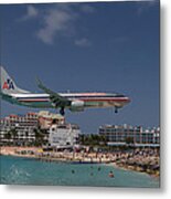 American Airlines At St. Maarten  #1 Metal Print