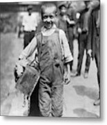 Child Labor Bootblack, 1924 #3 Metal Print