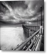 Long Exposure Sunset At The Oceanside #3 Metal Print