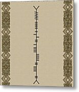 O'connor Written In Ogham #3 Metal Print