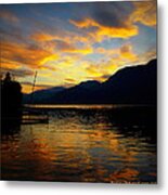 Skaha Lake Sunset #3 Metal Print