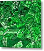 Vibrant Green Malachite Bits And Bobs Metal Print