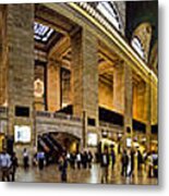 360 Panorama Of Grand Central Terminal Metal Print