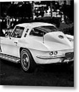 1965 Chevrolet Corvette Sting Ray Coupe Bw #6 Metal Print