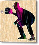 Baseball Catcher #4 Metal Print