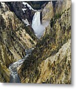 Lower Falls From Artist Point Yellowstone National Park #2 Metal Print