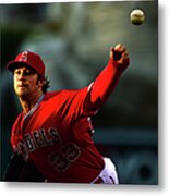 Oakland Athletics V Los Angeles Angels #4 Metal Print