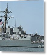 Sailors Man The Rails Aboard #4 Metal Print