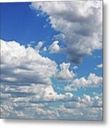 Blue Sky With Cumulus Clouds, Artwork #5 Metal Print