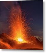 Eruption Of Mount Etna #5 Metal Print